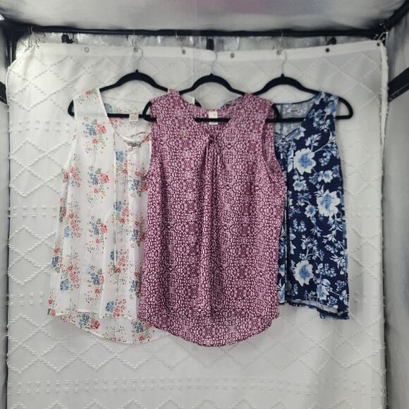 Terra & Sky Tops - Terra and sky/Sonoma Bundle of 3 Shirts Blue Purple and White Size 1X Vacation